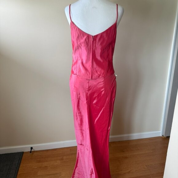 Vintage Cache RARE Y2K Dress Womens 10 Barbiecore Feminie Maxi Skirt Tank Prom - Picture 3 of 15